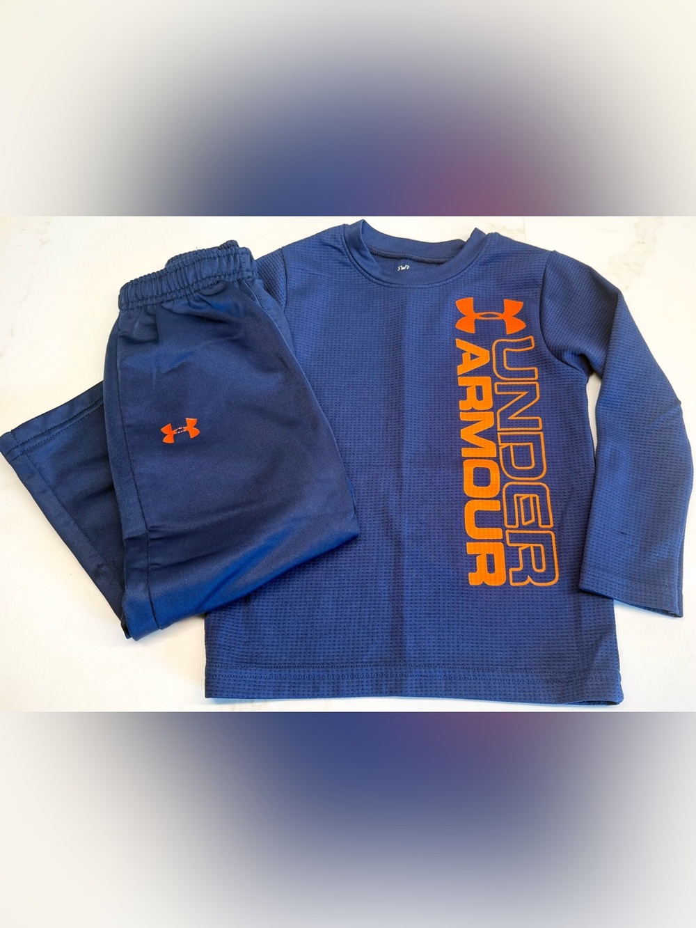 Boys Under Armour 2T Blue Orange Performance Set